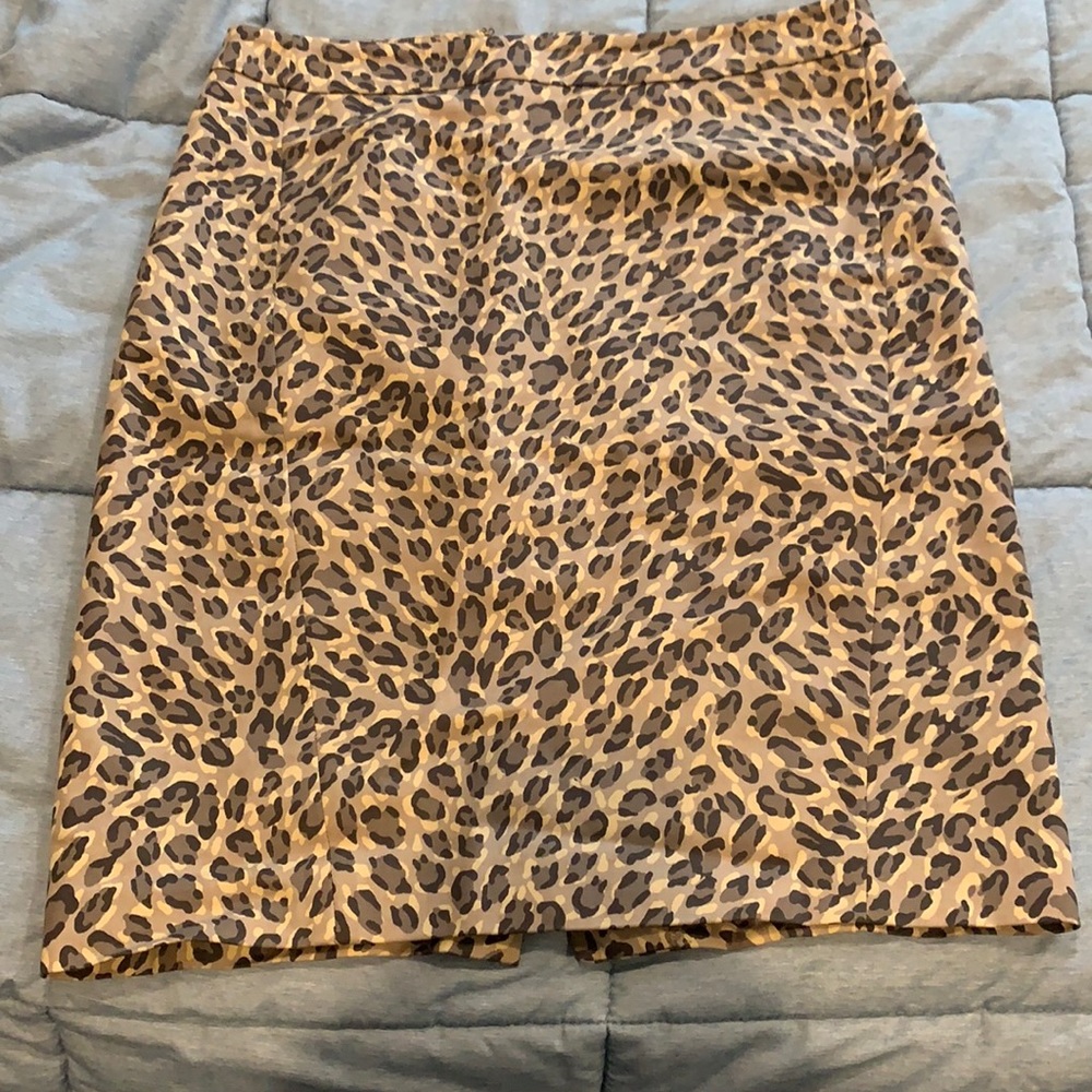 Loft Leopard Pencil Skirt